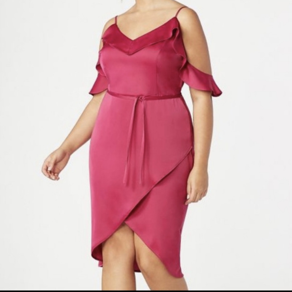 JustFab Open Shoulder Dress size 1X